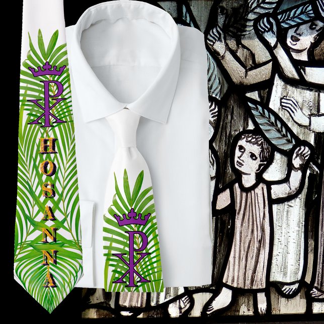 Corbata Crowne Chi Rho HOSANNA Palm Sunday (Subido por el creador)