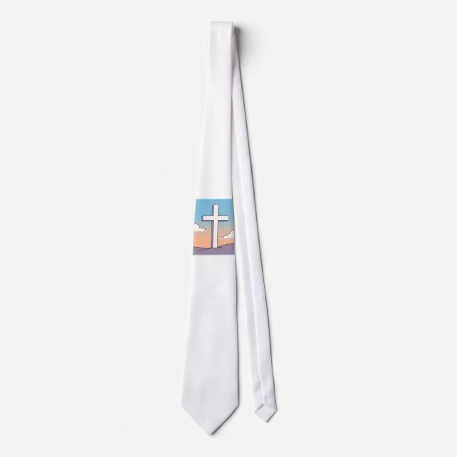 Corbata Cruz Cristiana Inspiradora (Anverso)