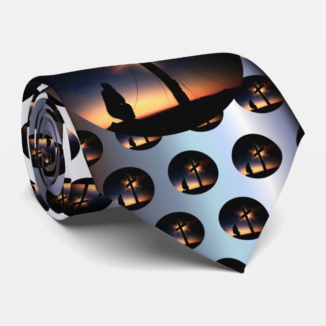 Corbata Cruz de la crucifixión del Jesucristo (Enrollado)