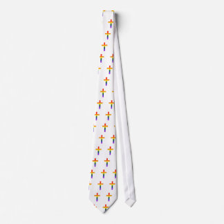 Corbata Cruz gay 2 del arco iris