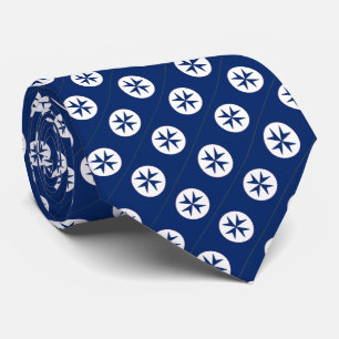 Corbata cruz octógono de estilo AZUL CORSAIR