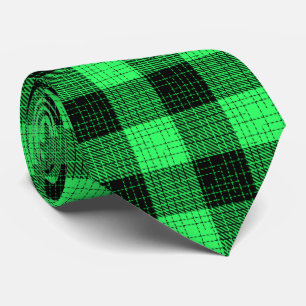 Corbata Cruz verde negra a cuadros Buffalo Check