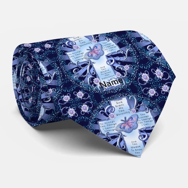 Corbata cruzada Serenidad Azul (Enrollado)