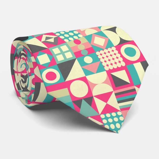 Corbata Cuadrados abstractos 110419 (Enrollado)