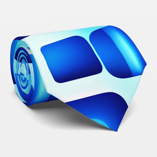 Corbata Cuadrados azules y Rectángulos Patrones isométrico (Enrollado)