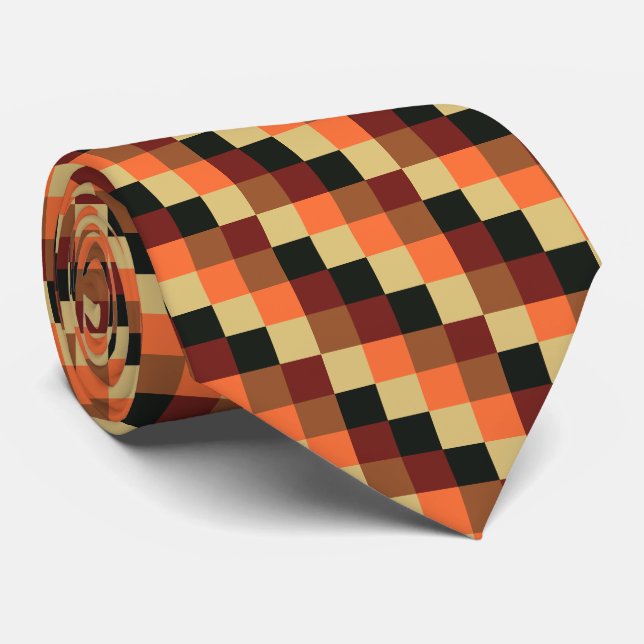 Corbata Cuadrados de color 04 (Enrollado)