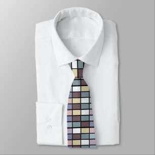 Corbata Cuadrados Geométricos Coloridos 