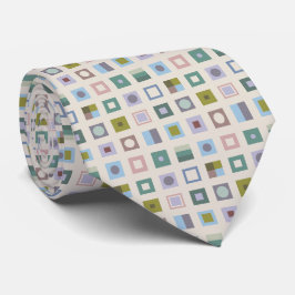 Corbata Cuadrados geométricos dibujados a mano Necktie