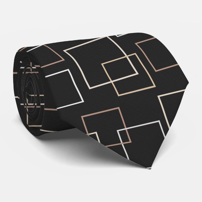 Corbata Cuadrados Metálicos (Enrollado)