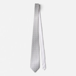 Corbata Cuadrados satinados - Plata