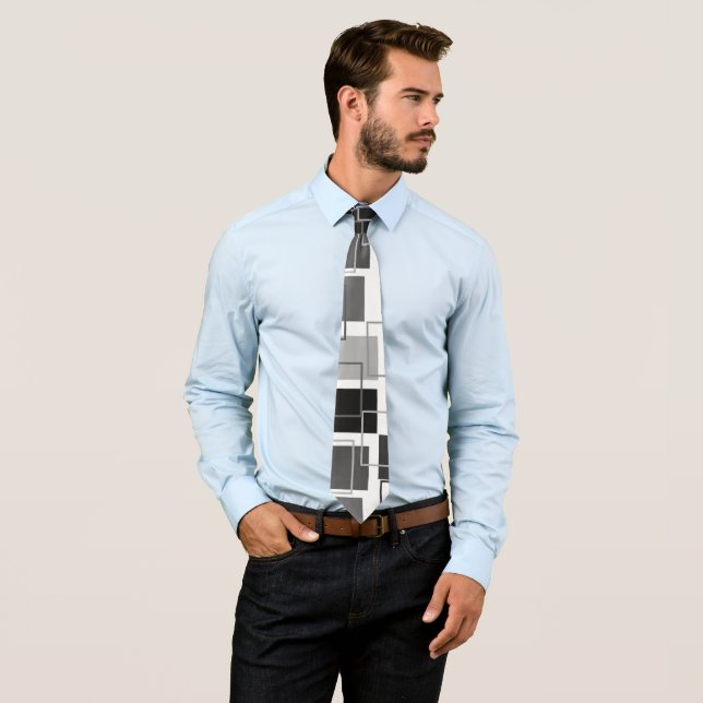 Corbata Cuadrados y líneas generales (In situ)