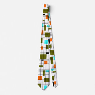 Corbata Cuadrícula de mediados del siglo