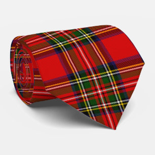 Corbata Cuadro de Tartán del Clan Royal Stewart 
