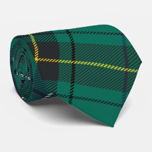 Corbata Cuadro Escocés Clan Henderson Verde Azul Check