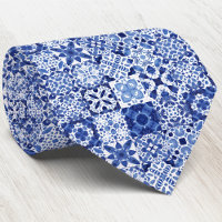 Cuadros de agua del patrón de mosaico blanco azul