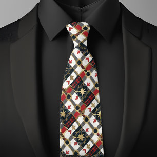 Corbata Cuadros de Estrellas y Flechas
