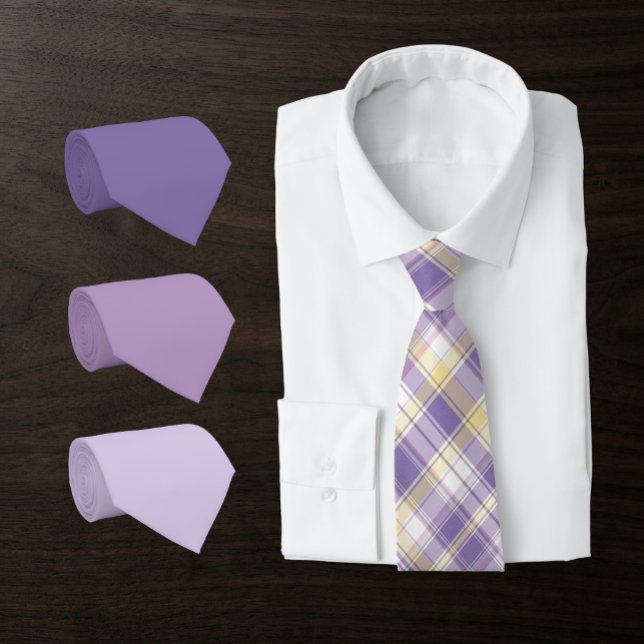 Corbata Cuadros en lavanda, lila pálido, cardo, rosa... (Subido por el creador)