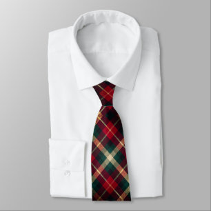 Corbata Cuadros Escoceses Tradicionales Rojo Verde Tartán