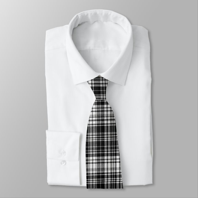 Corbata Cuadros negros (Atado)
