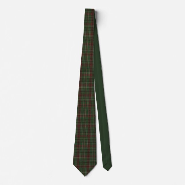 Corbata Cuadros rojos y verdes rústicos y robustos para ex (Anverso)