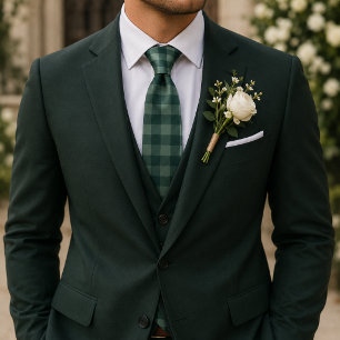 Corbata Cuadros Verdes