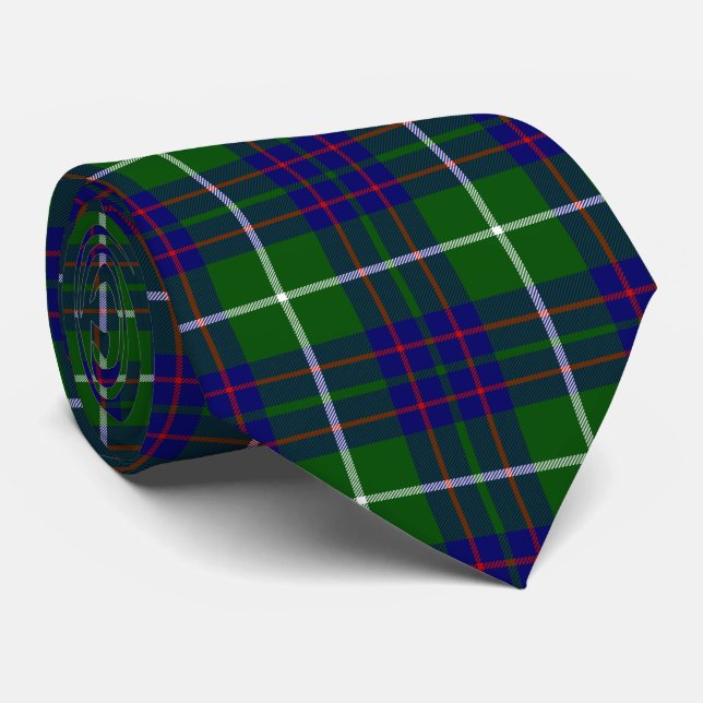 Corbata cuadros verdes y azules de MacIntyre tartán (Enrollado)