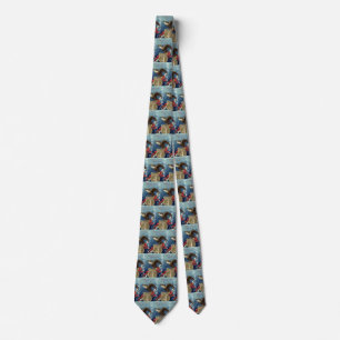 Corbata Cuarto de Julio Patriótico Vintage, Águila con Est