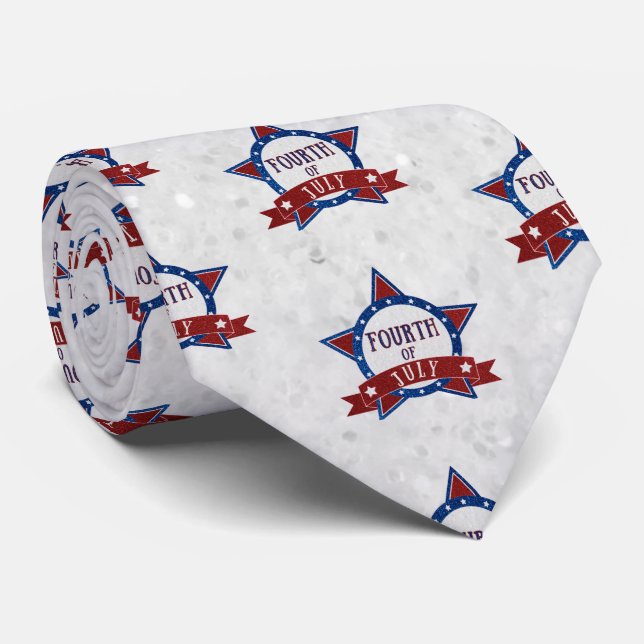 Corbata Cuatro De Julio Brillante (Enrollado)