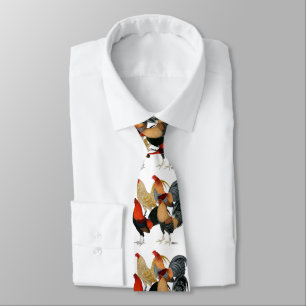 Corbata Cuatro gallos de pelea