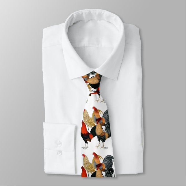 Corbata Cuatro gallos de pelea (Atado)