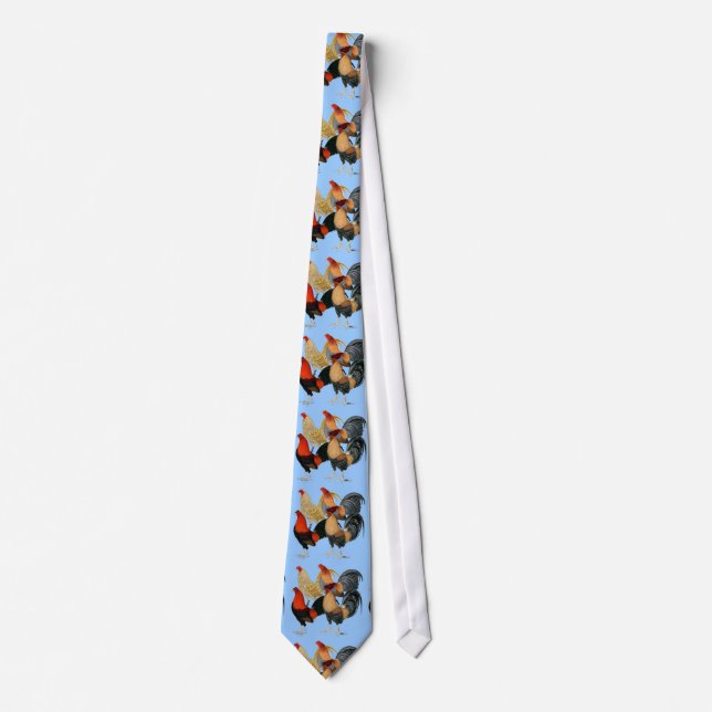Corbata Cuatro gallos de pelea (Anverso)