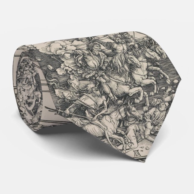 Corbata Cuatro jinetes del Apocalipsis de Durer (Enrollado)