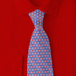 Corbata Cuba Flag Brick Pattern