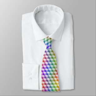 Corbata Cubos de aspecto 3D con sombreado de colores de ar