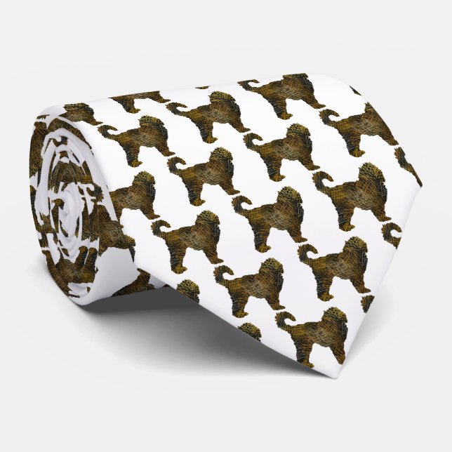 Corbata Cuello blanco de cuellos blancos de Cockapoo Dog S (Enrollado)