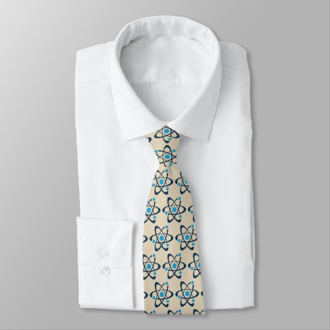 Corbata Cuello de diseño de Átomos azules (Atado)