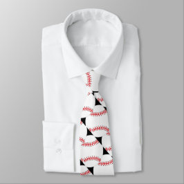 Corbata Cuello de diseño de baldosas de béisbol