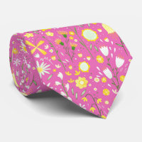 Cuello de flores silvestres rosadas