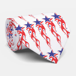 Corbata Cuello De Impresión Rojo Blanco Y Azul