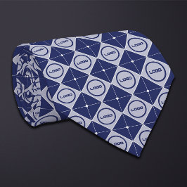 Corbata Cuello de patrón de diamante con logotipo redondo