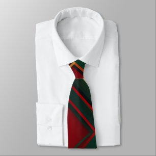 Corbata Cuello De Patrón De Tartán Rojo Y Verde
