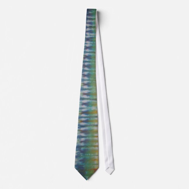 Corbata Cuello de tinte verde azul (Anverso)