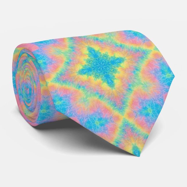 Corbata Cuello geométrico del tinte del arcoiris (Enrollado)