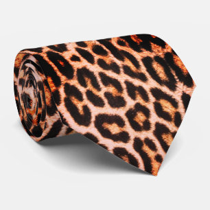 Corbata Cuello Leopardo Brillante