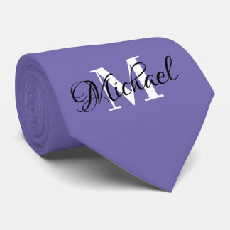 Corbata Cuello monogramado Periwinkle