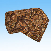 Cuero falso vintage con aspecto trabajado floral