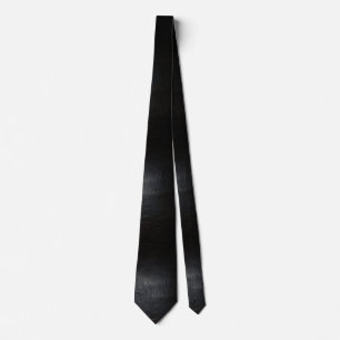Corbata Cuero negro falso con problemas