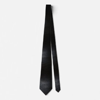 Corbata Cuero negro falso con problemas