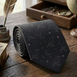 Corbata Cuervo Celestial Dark Academia Hombre