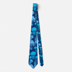 Corbata Cuidado con la medusa. L Blue.b D Blue BG